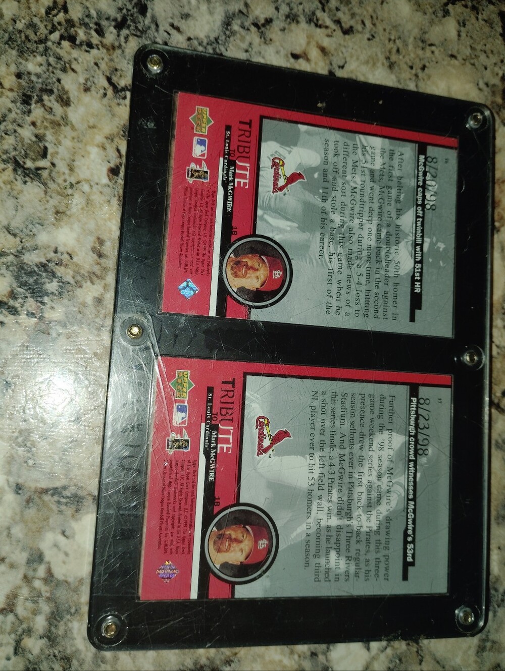 Mark McGwire Tribute Baseball Card - Red Accent - Picture 4 of 4